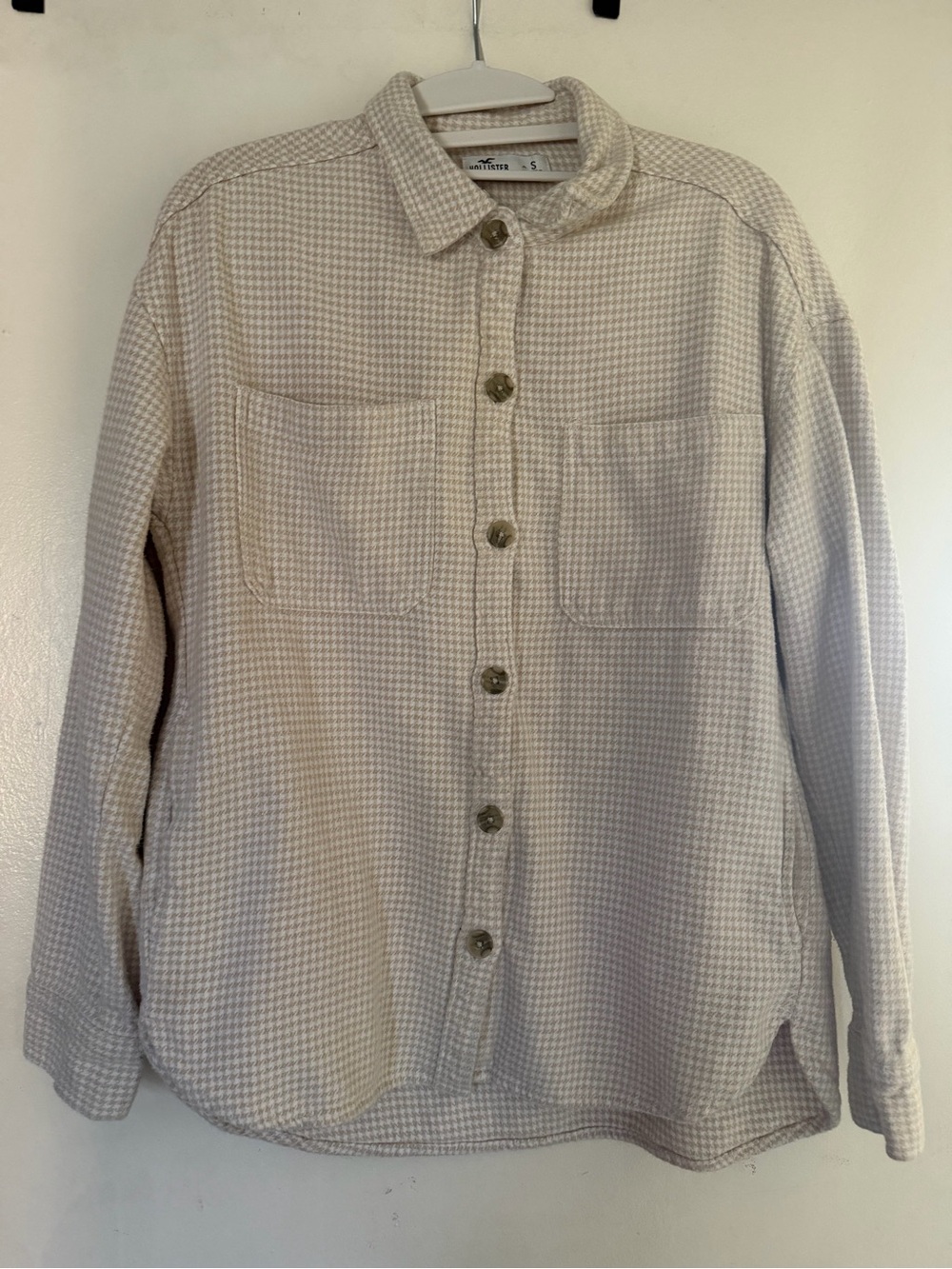 Hollister Houndstooth Shacket Size Small
